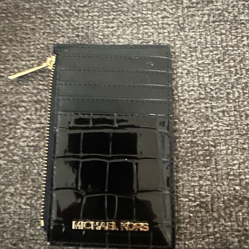 Michael Kors Black Croc-Embossed Wallet